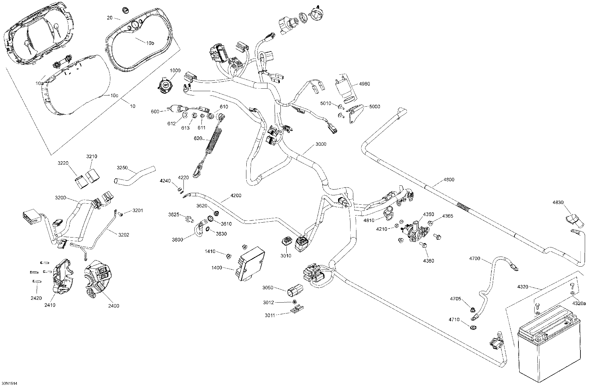 Fits 2008-2019 Ski-Doo 001 - Skandic WT 550F / 005 - Skandic SWT 550F Female Terminal Housing 8, OEM Part # 515175807 - schematic diagram