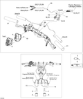 Fits 2008-2009 Ski-Doo MX Z 550X / Skandic Tundra LT V800 4-TEC Steering Wiring Harness, OEM Part # 515176310 - schematic diagram