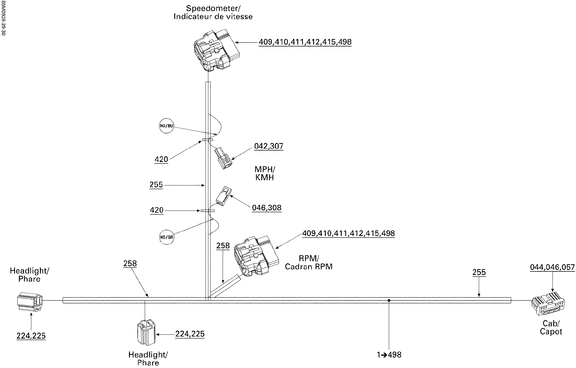 Fits 2008-2009 Ski-Doo Legend Touring / Skandic Tundra LT V800 4-TEC Wiring Harness, OEM Part # 515176357 - schematic diagram