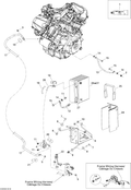 Fits 2008-2009 Ski-Doo Legend Touring / Skandic Tundra LT V800 4-TEC Battery Support, OEM Part # 515176401 - schematic diagram