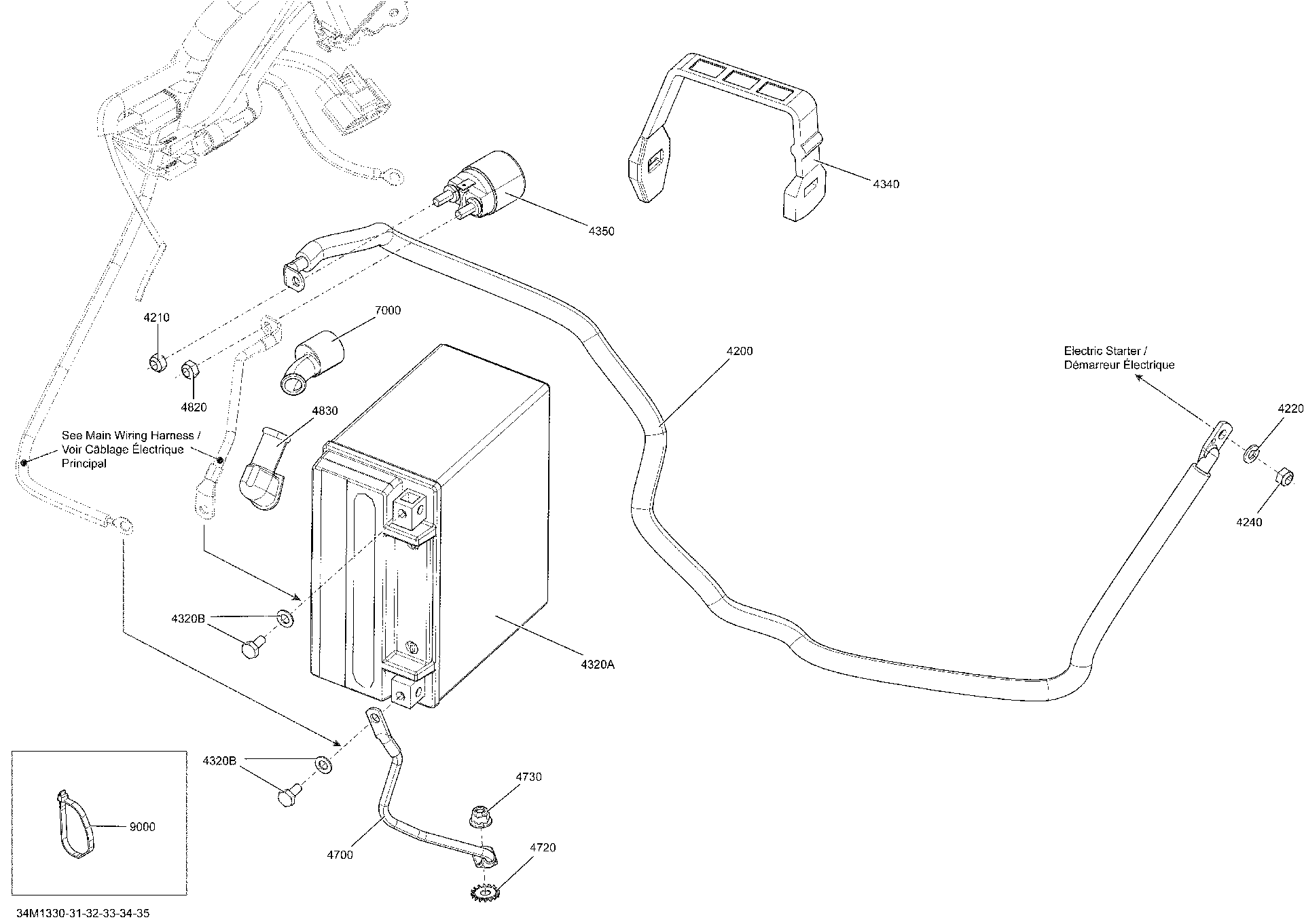 Fits 2011-2013 Ski-Doo EXPEDITION SPORT 600 ACE (4-TEMPS) XP Starter Relay, OEM Part # 515176942 - schematic diagram