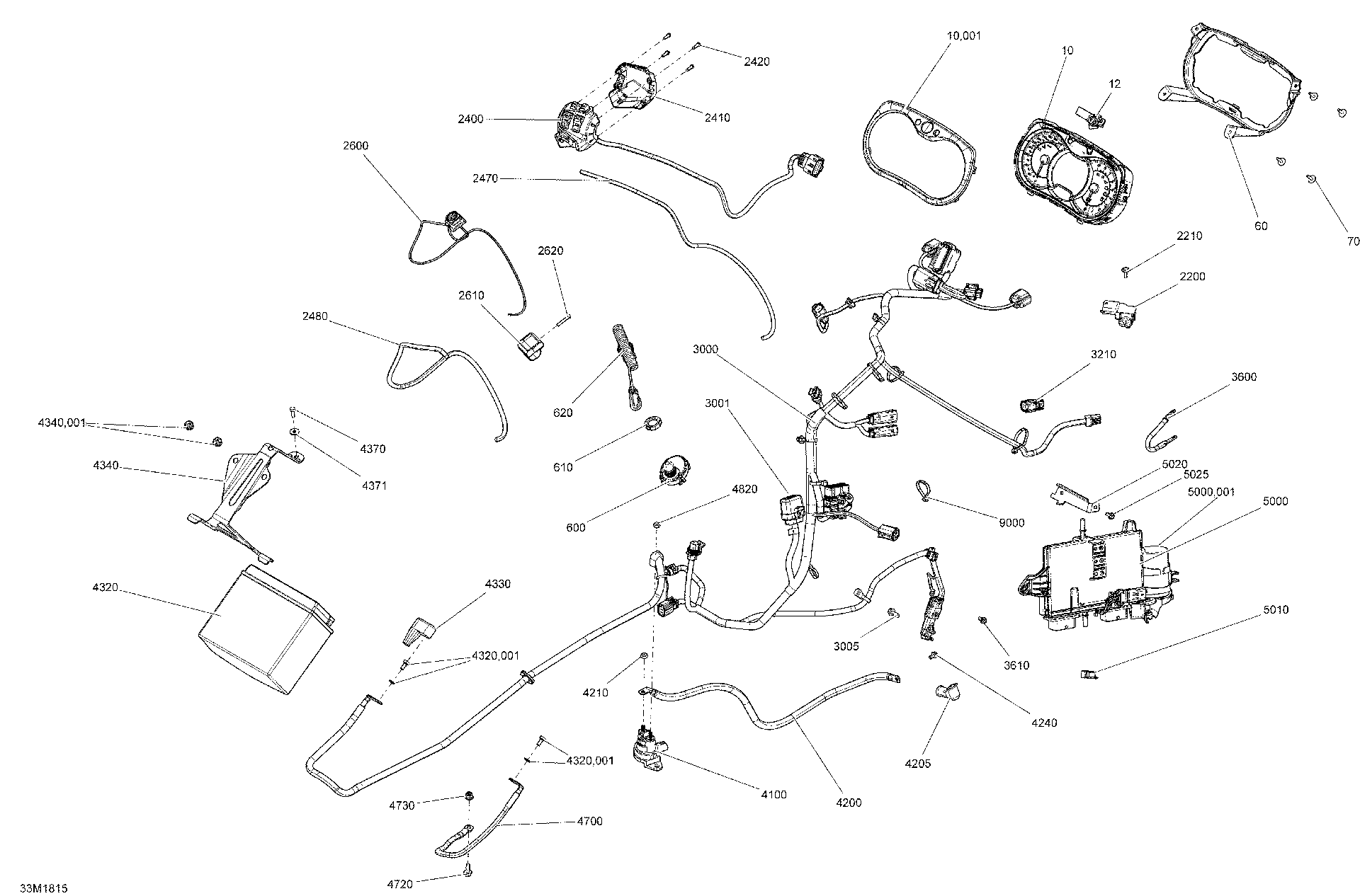 2018 Fits Ski-Doo E-TEC/ 5- Renegade 850 E-TEC Wiring Hrns, OEM Part # 515178364