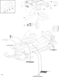 Fits 2009 Ski-Doo Skandic SUV 600 Europe DESS Decal, OEM Part # 516001335 - schematic diagram