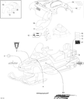 Fits 2008-2011 Ski-Doo Skandic WT 550F YetiII / Expedition TUV 600HO SDI XU Warning Decal Security BEL, OEM Part # 516002670 - schematic diagram