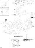 Fits 2008-2012 Ski-Doo Skandic SWT V800 YetiII / Skandic WT 550F YetiII Warning Decal HOT Parts, OEM Part # 516002965 - schematic diagram