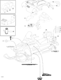 Fits 2008-2009 Ski-Doo Expedition TUV 600 H.O. SDI / Expedition TUV V800 4-TEC Decal, OEM Part # 516003201 - schematic diagram