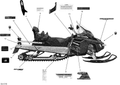Fits 2009-2010 Ski-Doo Expedition TUV 600HO SDI XU / Expedition TUV REV-XU Warning Decal, OEM Part # 516003298 - schematic diagram