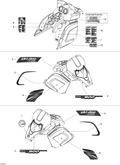 Fits 2008-2009 Ski-Doo Legend Touring / Legend Touring V800 LH Upper SIDE Decal, OEM Part # 516003434 - schematic diagram
