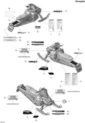 Fits 2008 Ski-Doo MX Z RENEGADE 600 HO SDI / MX Z RENEGADE 800R Lower Decal RH, OEM Part # 516003449 - schematic diagram