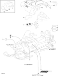 Fits 2008-2010 Ski-Doo Skandic SUV 550F / Skandic SUV SIDE HOOD Decal Ski-doo RH, OEM Part # 516003481 - schematic diagram
