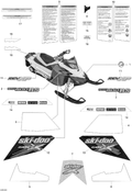 Fits 2008 Ski-Doo MX Z 600RS Decal Bottom PAN LH, OEM Part # 516003606 - schematic diagram