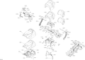Fits 2009-2018 Ski-Doo 3- GRAND TOURING 900 ACE / 4- GRAND TOURING 4-TEC Handle AND SEAT Decal, OEM Part # 516003613 - schematic diagram