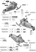 Fits 2009 Ski-Doo MX Z X 600 H.O. ETEC / MX Z X 800R PTEK LH Lower Decal, OEM Part # 516003629 - schematic diagram