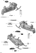 Fits 2009 Ski-Doo GTX Sport 500SS RH Lower Decal, OEM Part # 516003715 - schematic diagram