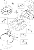 Fits 2009-2012 Ski-Doo Grand Touring LE & SE XR / Grand-Touring SE 1200 RH BAG Decal, OEM Part # 516003766 - schematic diagram