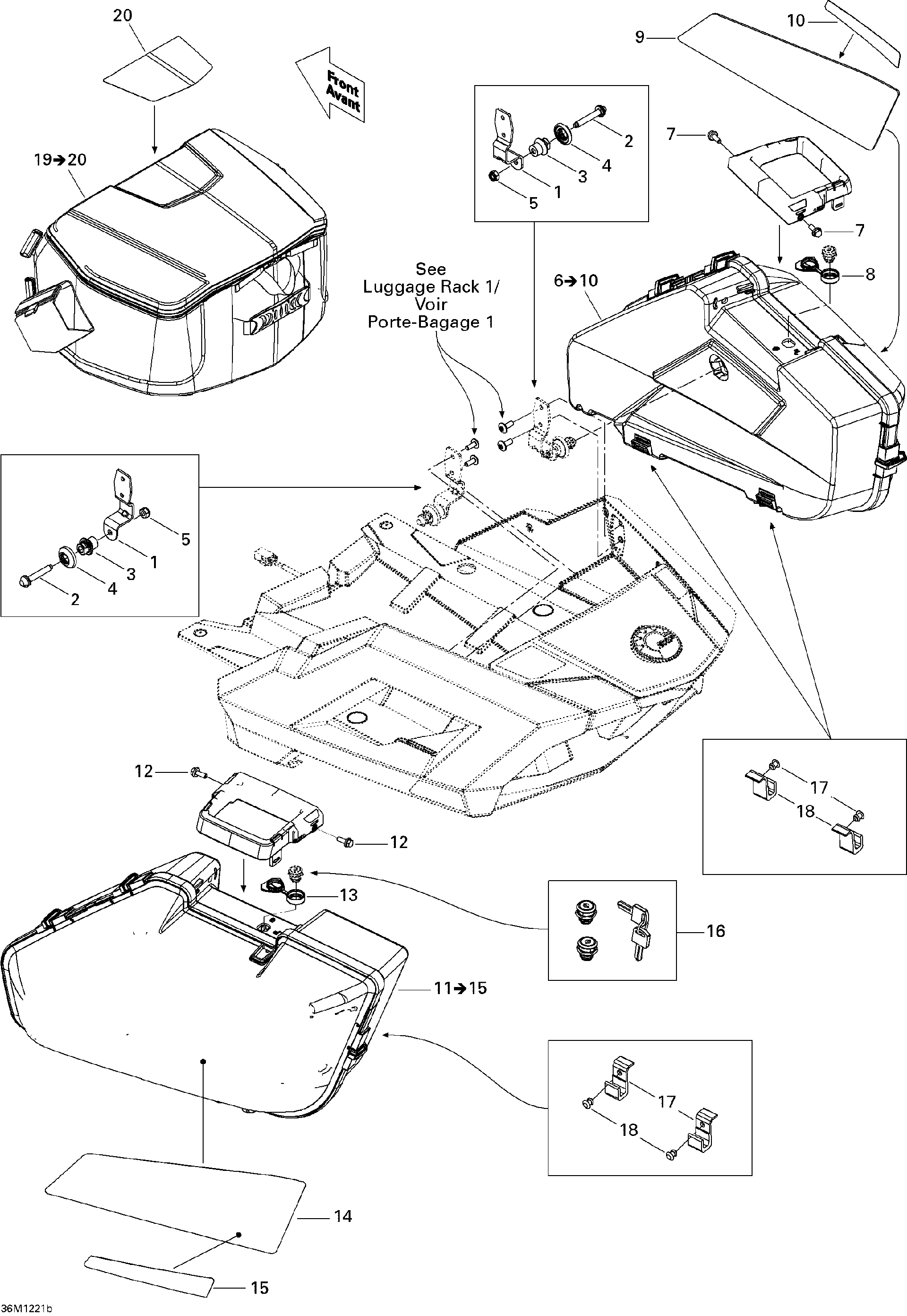 Fits 2009-2012 Ski-Doo Grand Touring LE & SE XR / Grand-Touring SE 1200 RH BAG Decal, OEM Part # 516003766 - schematic diagram