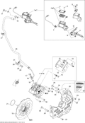 Fits 2009-2010 Ski-Doo Grand-Touring SE 1200 / GSX LE 1200 Warning Decal Guard IN PLA, OEM Part # 516003803 - schematic diagram