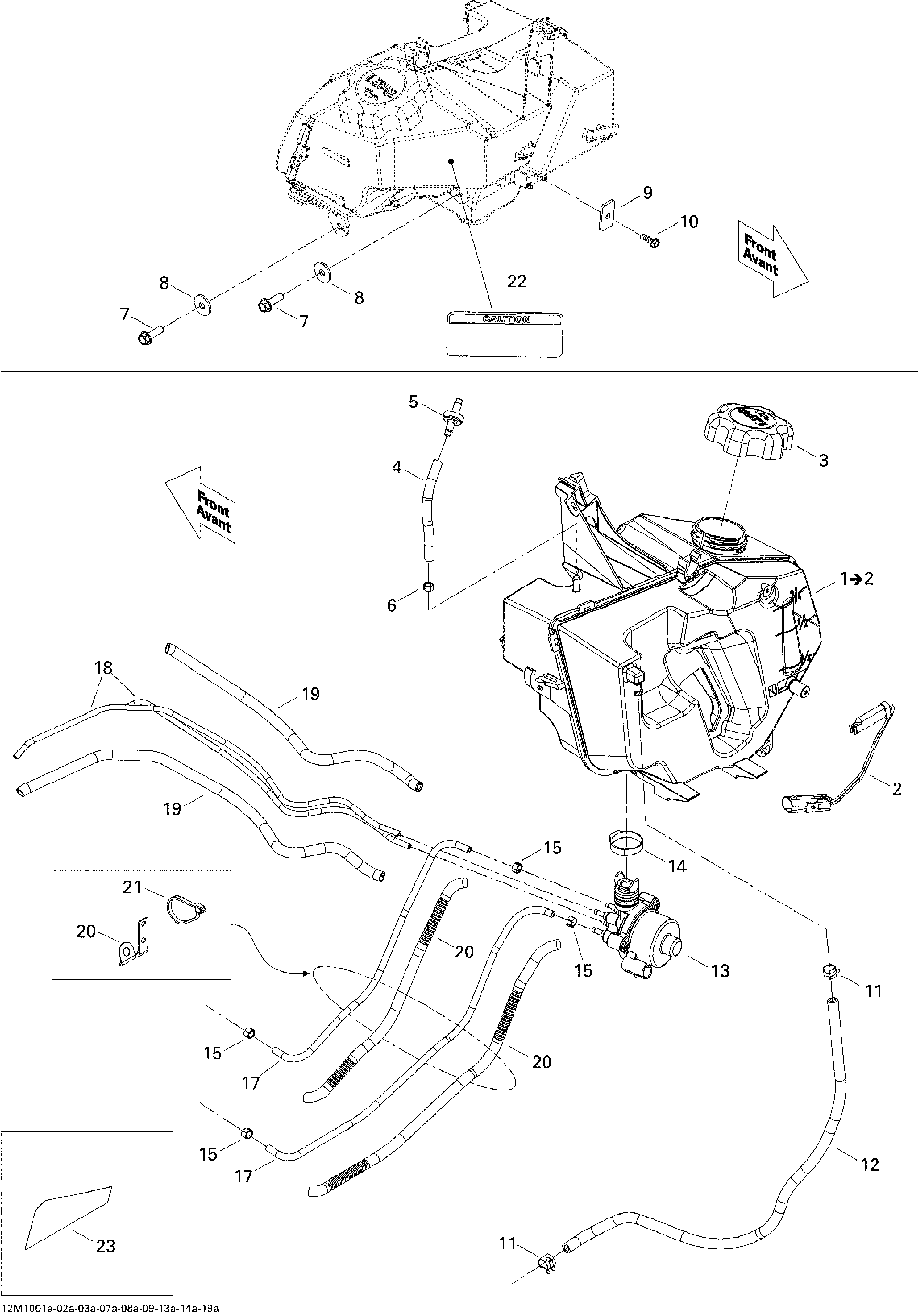 Fits 2009-2010 Ski-Doo Grand-Touring LE 600HO ETEC / GSX LE 600HO ETEC Protect Decal, OEM Part # 516003861 - schematic diagram