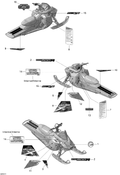 Fits 2009 Ski-Doo Summit HillClimb Edition RH Lower Decal, OEM Part # 516003899 - schematic diagram