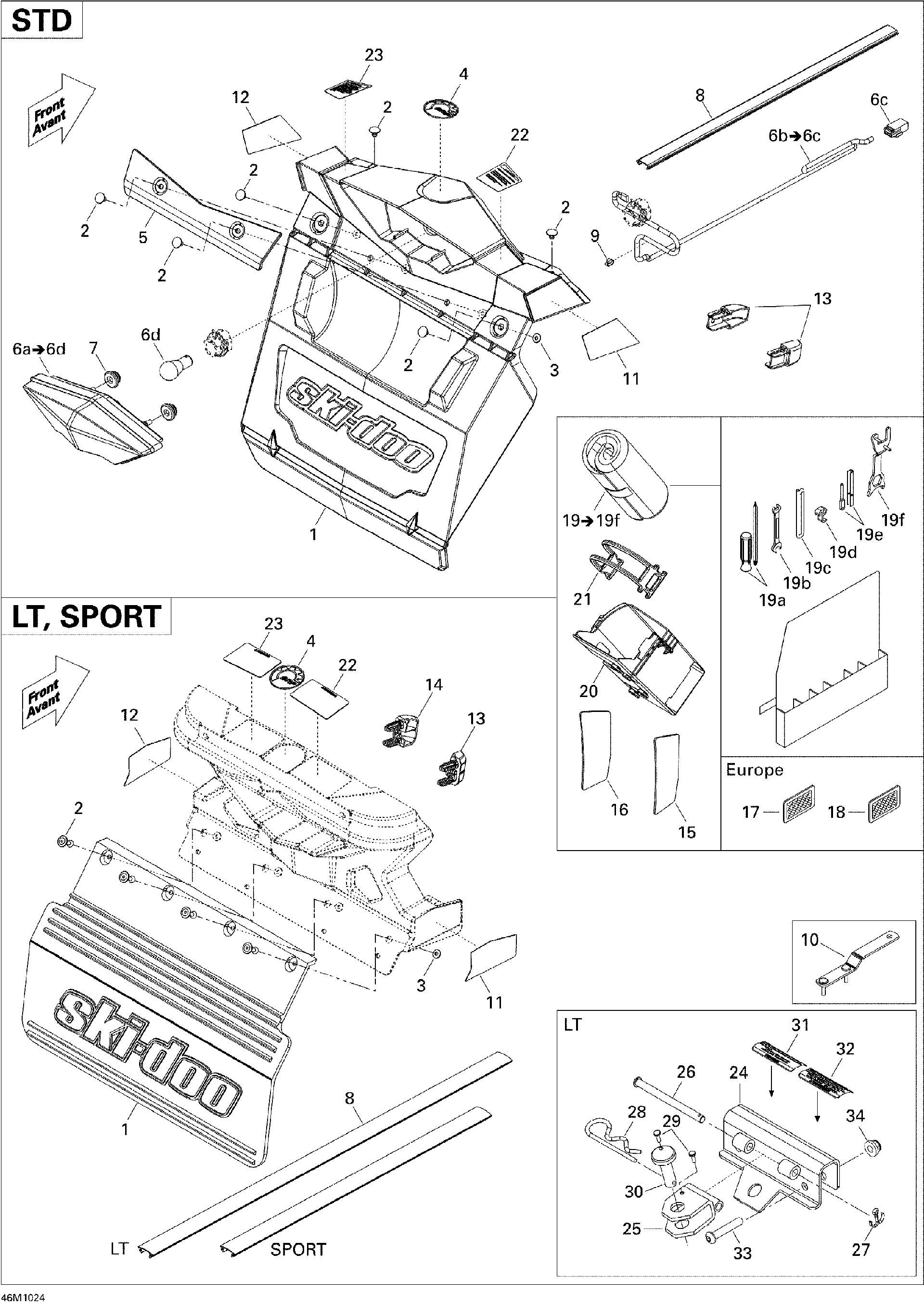 Fits 2010 Ski-Doo Skandic Tundra Warning Decal-security-en, OEM Part # 516003933 - schematic diagram