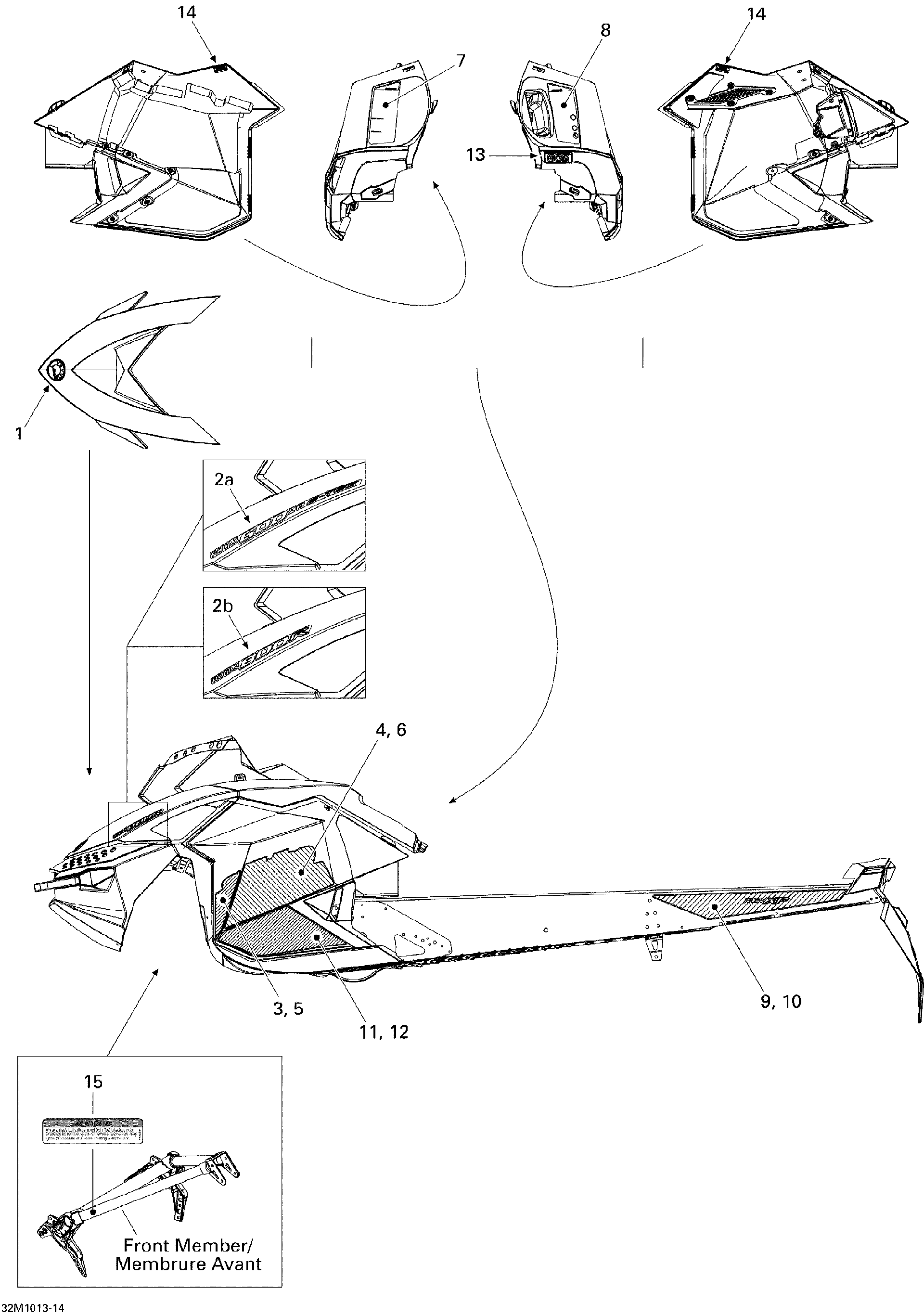 Fits 2010 Ski-Doo Summit X 800R PTEK LH SIDE Decal, OEM Part # 516003960 - schematic diagram