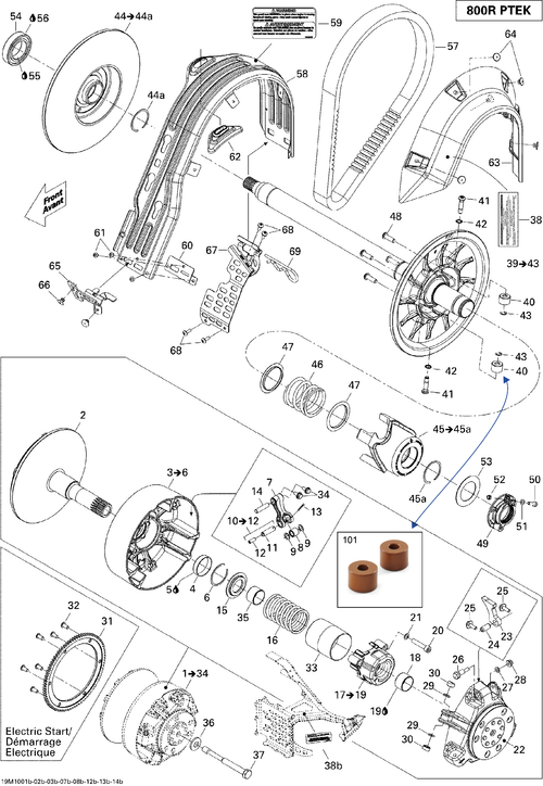 Fits 2009-2010 Ski-Doo Summit Everest 800R PTEK / Summit HillClimb Decal RPM Maximum Horsepow, OEM Part # 516004045 - schematic diagram