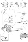 Fits 2010 Ski-Doo Renegade BackCountry 600HO ETEC RH Lower Decal, OEM Part # 516004256 - schematic diagram