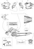 Fits 2011 Ski-Doo MX Z X 600HO ETEC / MX Z X 800R ETEC LH Lower Decal, OEM Part # 516004394 - schematic diagram