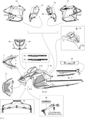 Fits 2011 Ski-Doo MX Z X-RS 600HO ETEC / MX Z X-RS 800R ETEC RH Frame Decal, OEM Part # 516004411 - schematic diagram