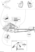 Fits 2011-2012 Ski-Doo Tundra Xtreme 600HOETEC XP-LTS HOOD Decal Rotax 600 HO E, OEM Part # 516004441 - schematic diagram