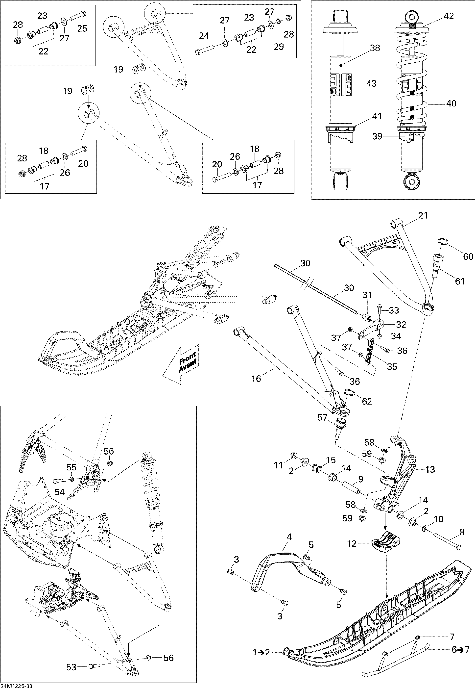 Fits 2011-2012 Ski-Doo Expedition Sport 550F XP-FAN / Expedition Sport 600ACE LFF Shock Decal, OEM Part # 516004534 - schematic diagram