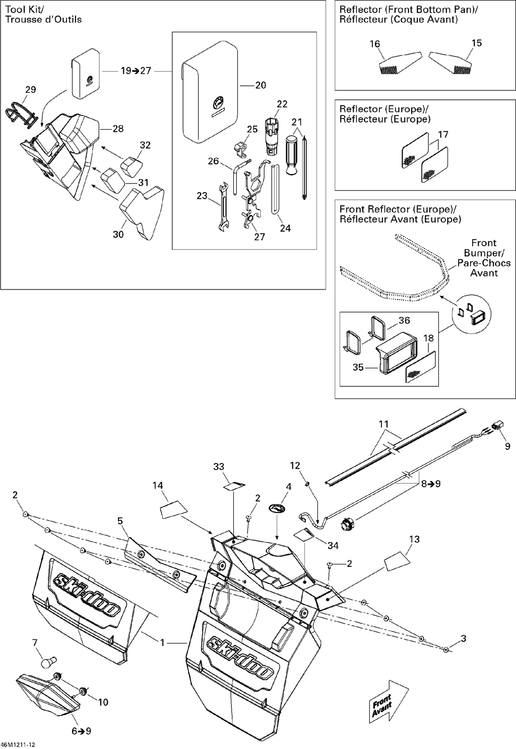 Fits 2011-2012 Ski-Doo Freeride 137 & 146 & 154 800RETEC XP Warning Decal Security, OEM Part # 516004601 - schematic diagram