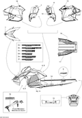 Fits 2011 Ski-Doo MX Z TNT 600 / MX Z TNT 600HO ETEC RH Front SIDE Decal, OEM Part # 516004680 - schematic diagram