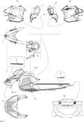 Fits 2011 Ski-Doo MX Z X 600RS Sponsor Decal, OEM Part # 516004693 - schematic diagram