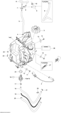 Fits 2011-2012 Ski-Doo Expedition Sport 550F XP-FAN / Grand Touring Sport 550F XP-FAN Warning Decal BRP XPS OIL, OEM Part # 516004720 - schematic diagram
