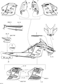 Fits 2012 Ski-Doo MXZ X & TNT XR RH Front SIDE Decal, OEM Part # 516004860 - schematic diagram