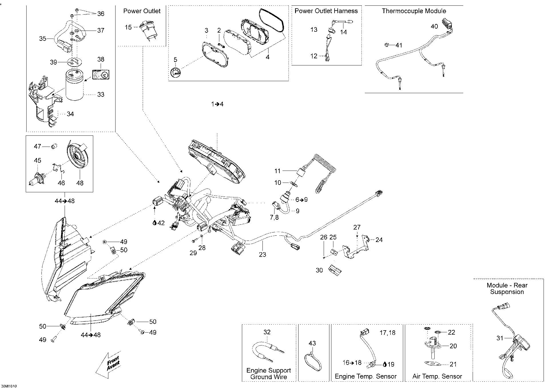 Fits 2013-2016 Ski-Doo EXPEDITION - LE-SE-Xtreme 2-STROKE / SKANDIC - 2-STROKE Capacitor Decal (english), OEM Part # 516005515 - schematic diagram