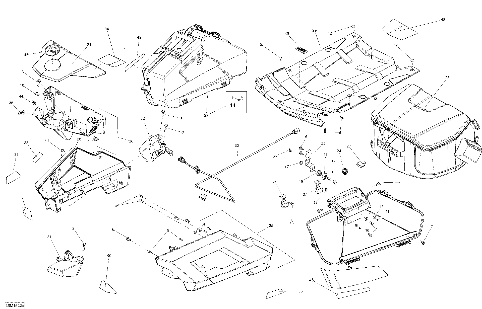 Fits 2015 Ski-Doo Grand Touring SE XR137 BAG Decal, OEM Part # 516006674 - schematic diagram