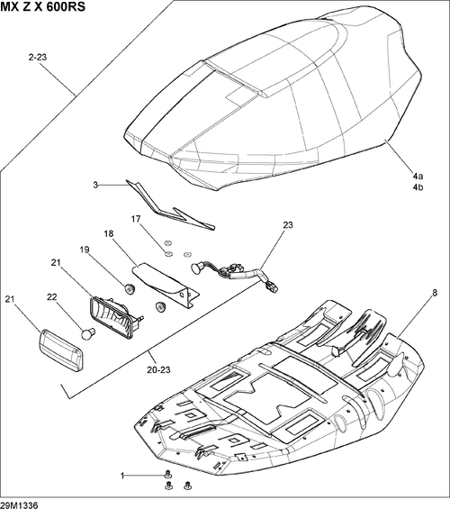 Fits 2009-2013 Ski-Doo MXZ X 600RS XP / MX Z X 600RS FLAT Washer, OEM Part # 517297900 - schematic diagram