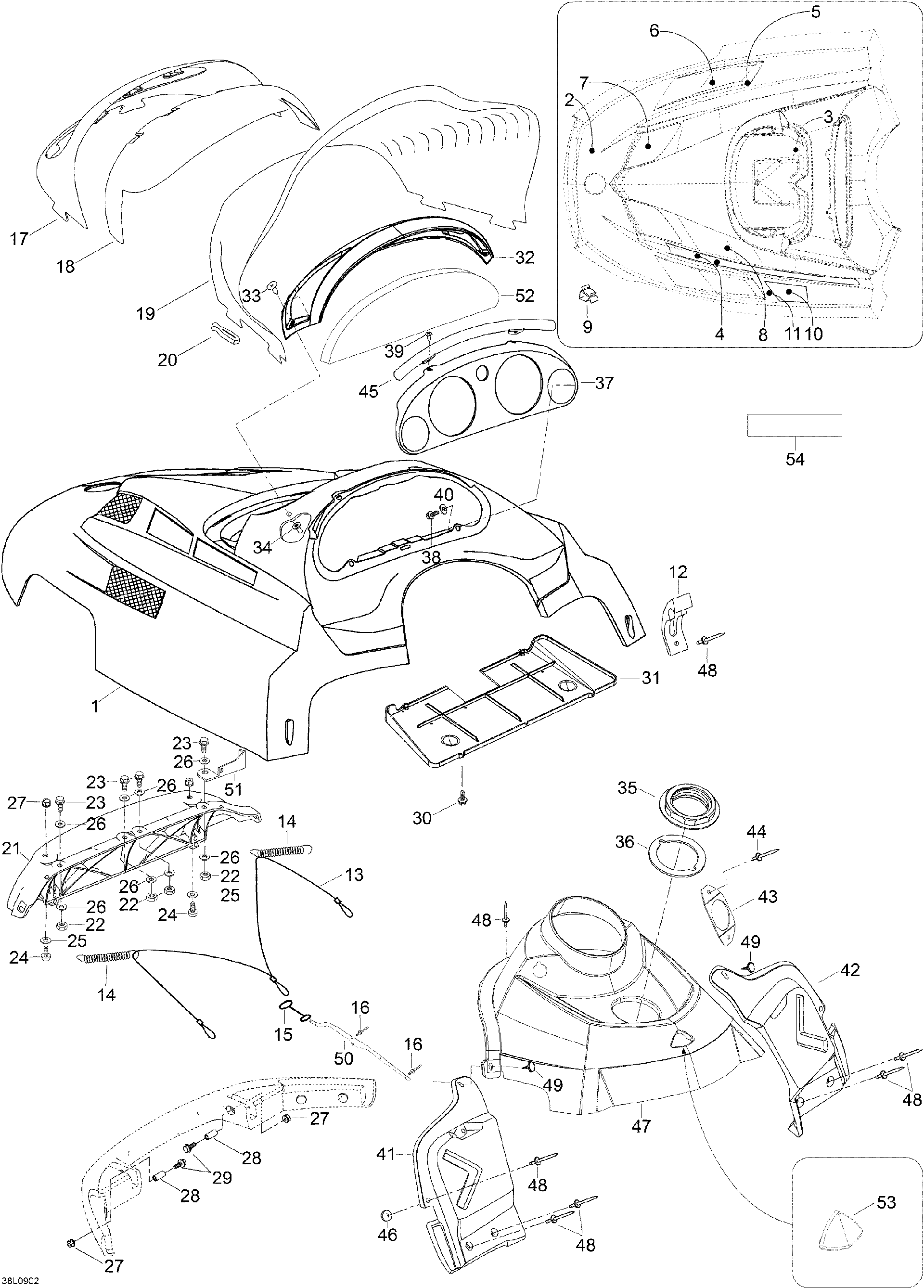 Fits 2008-2010 Ski-Doo | Can-Am Expedition TUV 600 H.O. SDI / Expedition TUV V800 4-TEC Bushing, OEM Part # 517302179 - schematic diagram
