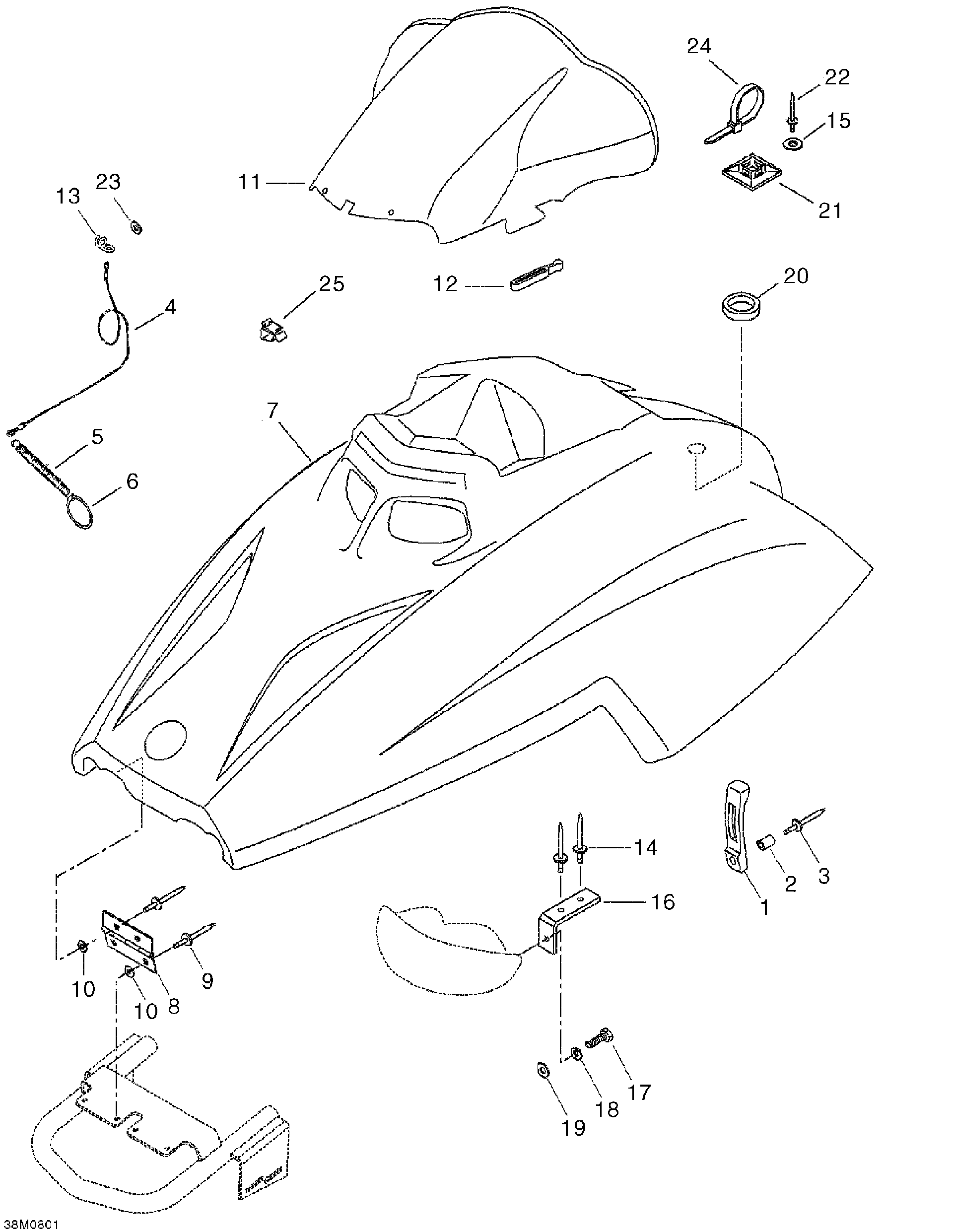 Fits 2008 Ski-Doo Mini Z FOAM, OEM Part # 517302380 - schematic diagram