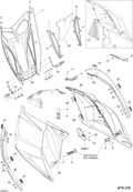Fits 2008 Ski-Doo GTX LTD 600 HO SDI AIR Deflector LH, OEM Part # 517303249 - schematic diagram