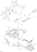 Fits 2008 Ski-Doo GTX LTD 600 HO SDI Indicator Support, OEM Part # 517303384 - schematic diagram