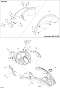 Fits 2008 Ski-Doo Summit Adrenaline 600HO SDI LOW Windshield, OEM Part # 517303738 - schematic diagram