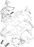 Fits 2009 Ski-Doo GTX SE 4-TEC AIR Deflector RH, OEM Part # 517303772 - schematic diagram