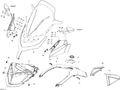 Fits 2009 Ski-Doo GTX SE 4-TEC Silver RH FUEL TANK Mouldi, OEM Part # 517304126 - schematic diagram