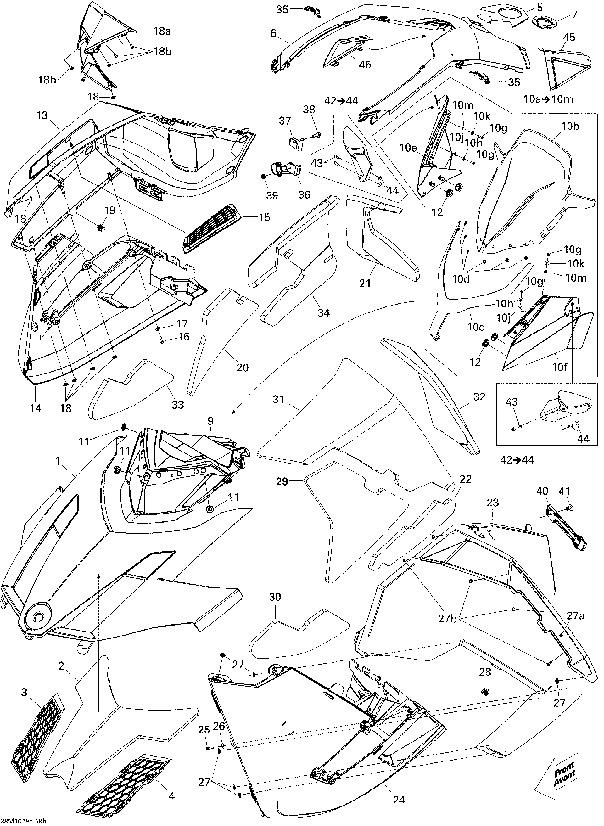 Fits 2010 Ski-Doo Grand-Touring SE 1200 Console, OEM Part # 517304377 - schematic diagram