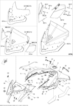 Schematic diagram for Fits 2011 Ski-Doo Renegade Sport 600ACE Viper Red Console, OEM Part # 517304559