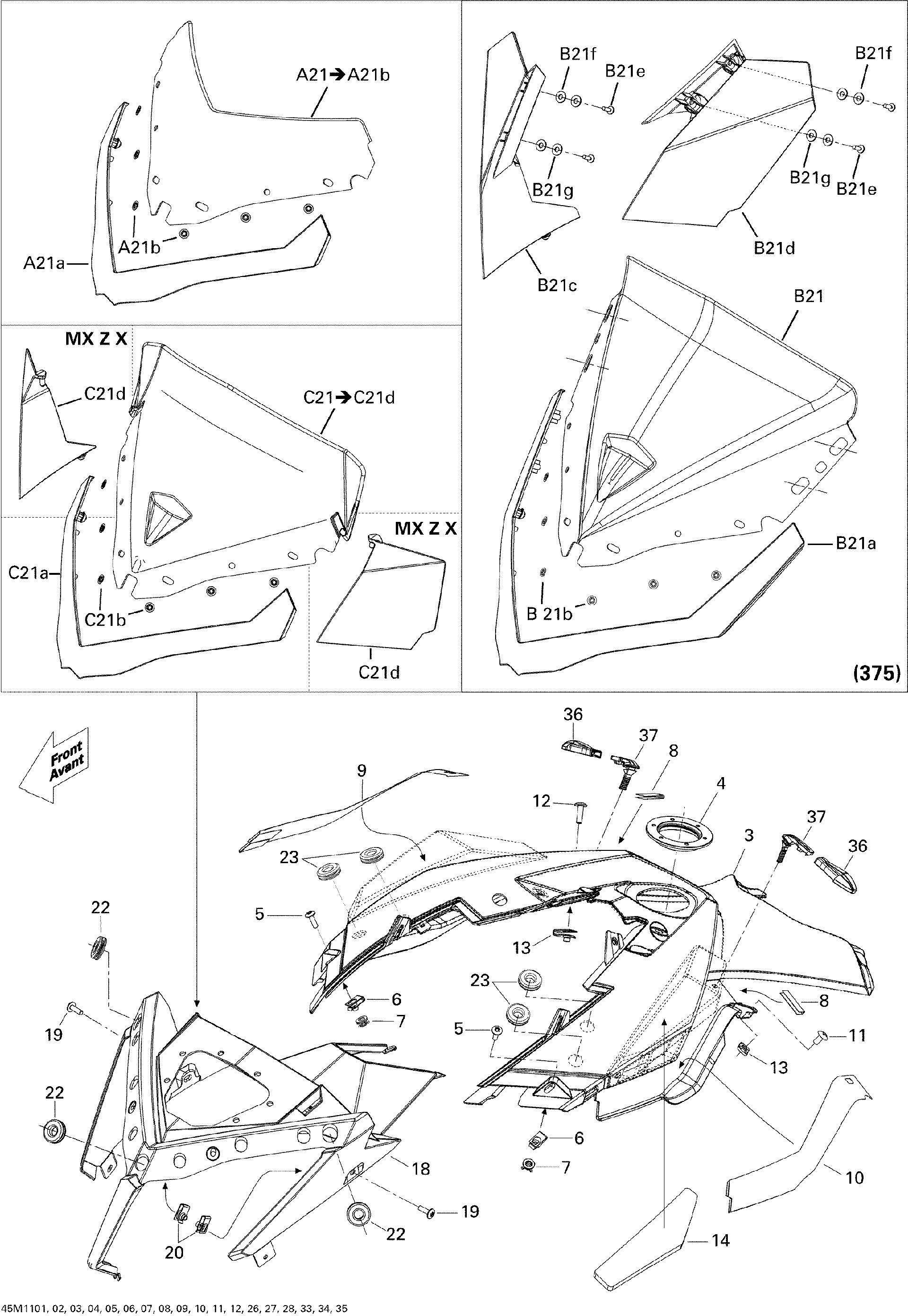 Fits 2011 Ski-Doo MX Z TNT 600 White Console, OEM Part # 517304632 - schematic diagram
