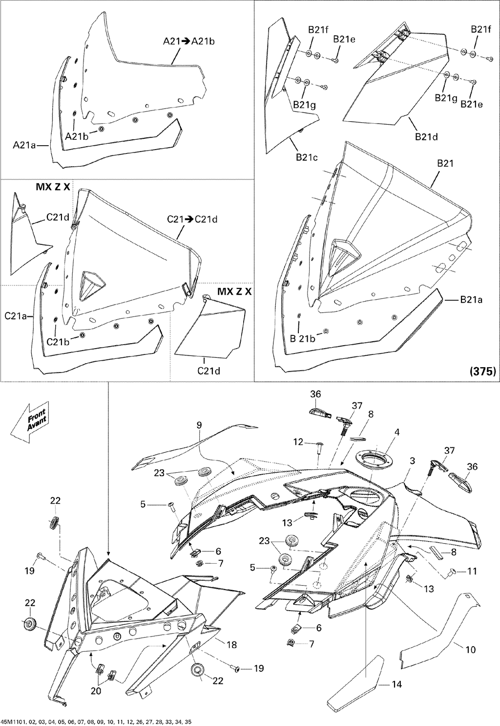 Fits 2011 Ski-Doo MX Z TNT 800R PTEK / Renegade SP 800R PTEK White Console, OEM Part # 517304635 - schematic diagram